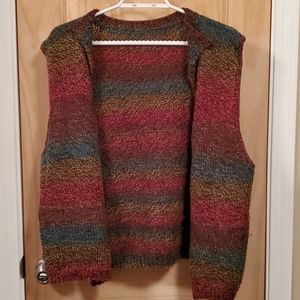 Homemade with love rainbow fuzzy Vest 🌈 vintage